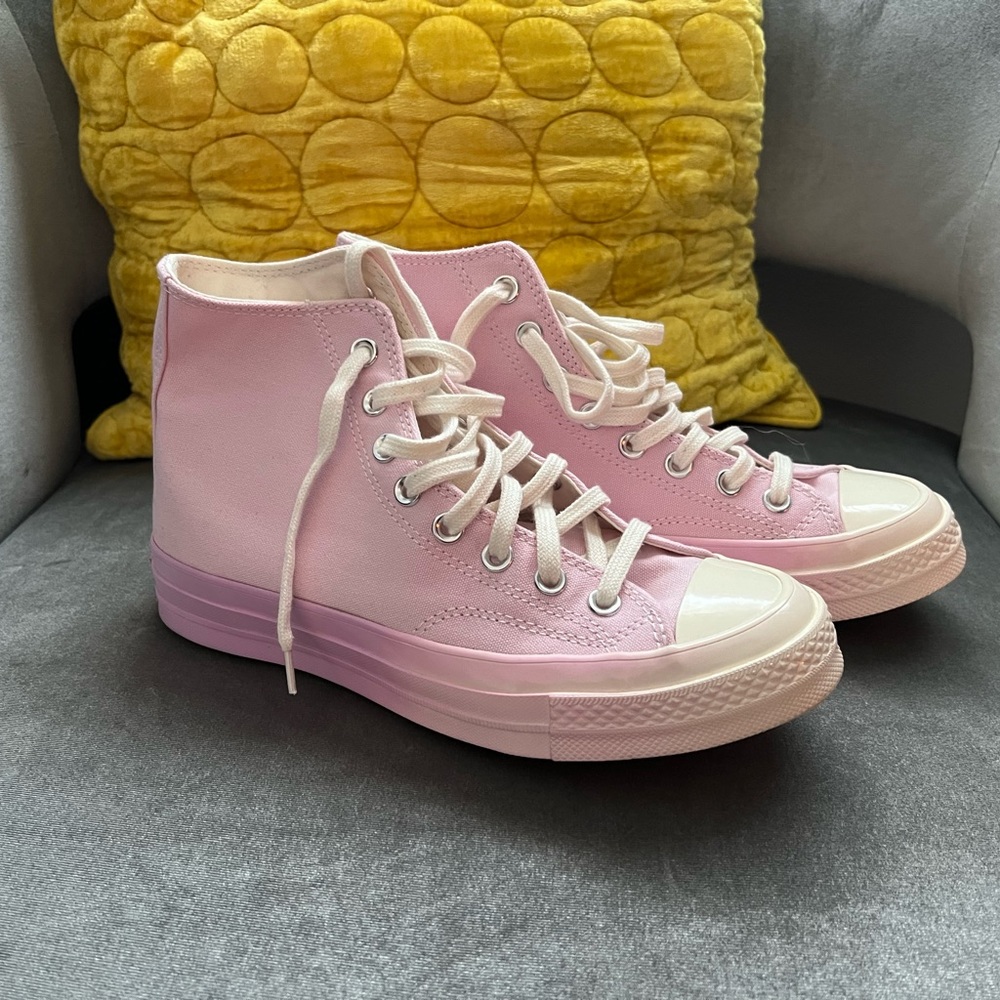 Converse Chuck 70 Hi Gradient Heat ombre print canvas sneakers in pink foam